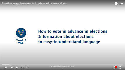Video in plain language: How to vote in advance in the elections