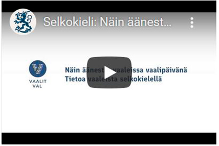 Näin äänestät vaaleissa vaalipäivänä -video Youtubessa